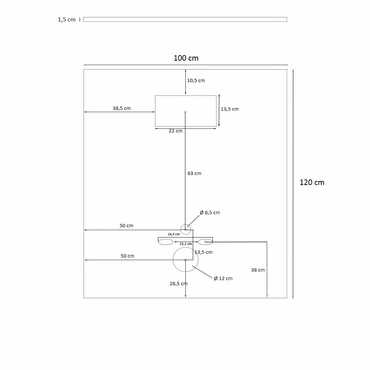 MDF Platte Hänge WC Vorwandplatte 1,2m x 1m x 15mm passend für Geberit-Elemente
