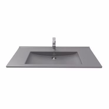 Creavit Keramikwaschbecken Waschtisch 100x45cm Anthrazit