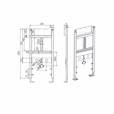 Creavit Urinal Vorwandelement Unterputz