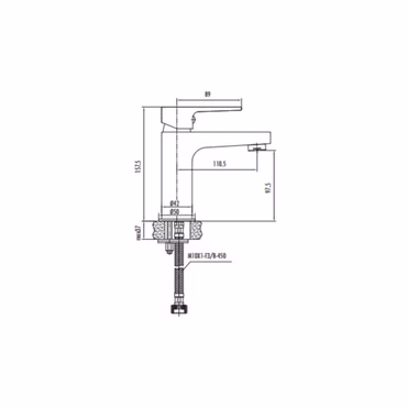 Creavit Sharp Waschbecken Armatur Gold