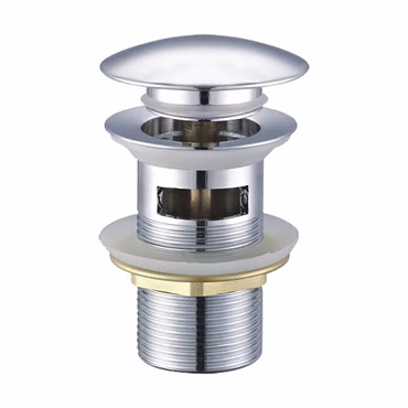 Aloni Pusher Chrom mit Ablaufventil 1 1/4"
