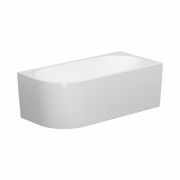 Belvit Istanbul Freistehende Rechts Rundeck Acryl Badewanne 170x82 cm