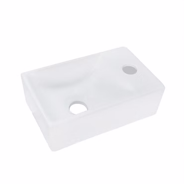 Aloni Keramik Design Handwaschbecken Weiß Hahnloch Rechts 30 x 18,5 x 9,5 cm