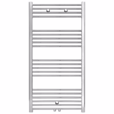 Belrad Badheizkörper Mittelanschluss Chrom - 1200x500 - 376w