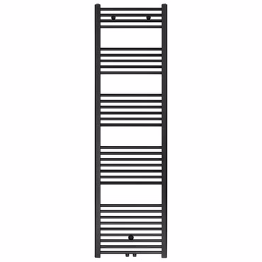 Belrad Badheizkörper Mittelanschluss Schwarzmatt gebürstet - 1800x500 mm - 821w