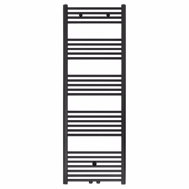 Belrad Badheizkörper Mittelanschluss Schwarzmatt gebürstet - 1600x600 mm - 828w