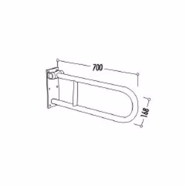 Creavit Stützklappgriff für barrierefreieToiletten/Badezimmer W
