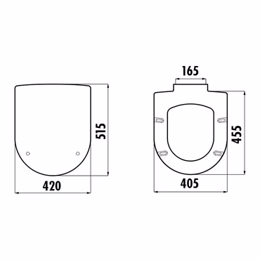 Creavit Grande WC-Sitz flach Weiß Duroplast mit Softclose und Edelstahlscharnieren