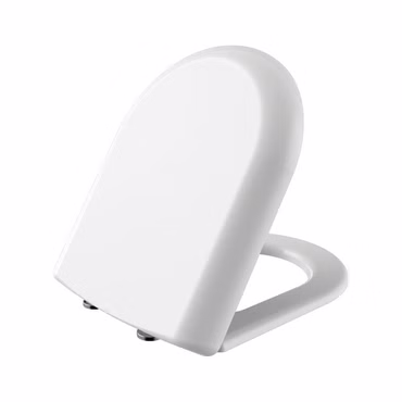 Creavit Grande WC-Sitz flach Weiß Duroplast mit Softclose und Edelstahlscharnieren