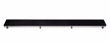 Aloni Duschrinne Ablaufblende Glas Schwarz 50 cm