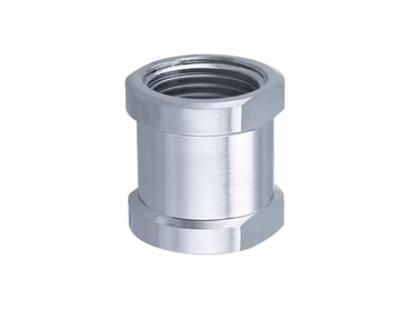 Verchromte Messing Muffe Fitting Verbindungsmuffe IG - IG 3/8"