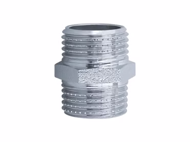 Chrom Muffennippel Nippel Doppelnippel Messing AG - AG 1/2"