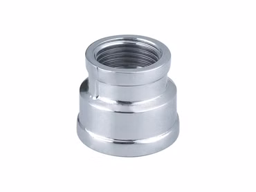 Verchromte Messing Reduzier Muffe Verbindungsmuffe IG - IG 3/8" x 1/2"