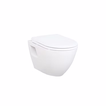 Creavit Hänge Wand WC Toilette oval Weiß