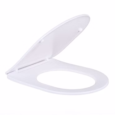 BELVIT WC Slim Sitz, Design WC-Sitz mit Absenkautomatik/Soft-Close - Toilettensitz, Klodeckel Duroplast weiß dünn