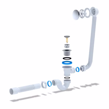Belvit Siphon Badewanne 1 1/2" x DN40/50 mm