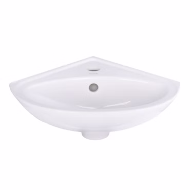 Belvit Eckwaschbecken Handwaschbecken Waschtisch Keramik 36x36x15 cm