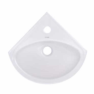 Belvit Eckwaschbecken Handwaschbecken Waschtisch Keramik 36x36x15 cm