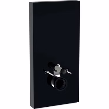 Belvit Schwarzglas Sanitärmodul für Wand-WC / Hänge WC