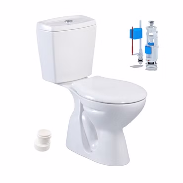 Stand-WC mit Taharet Spülkasten Softclose WC-Sitz Toilette WC Senkrecht Boden