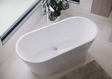 Belvit Singapore Freistehende Rund Acryl Badewanne 162x72 cm