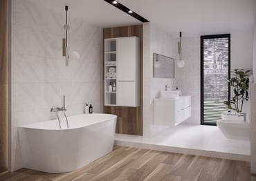 Belvit Bangkok Freistehende Halbrund Acryl Badewanne 170x83 cm
