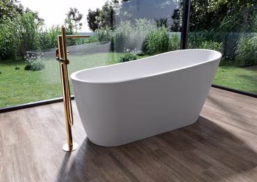 Belvit London Freistehende Rund Acryl Badewanne 167x72 cm