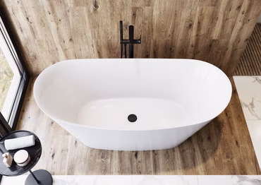 Belvit New York Freistehende Rund Acryl Badewanne 170x80 cm