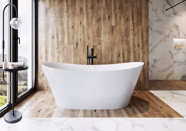 Belvit New York Freistehende Rund Acryl Badewanne 170x80 cm
