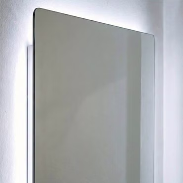 Aloni LED Spiegel 100x60 cm mit beheizbarer Anti-Fog Oberfläche - LED-Beleuchtung wahlweise Warm- oder Kaltlicht