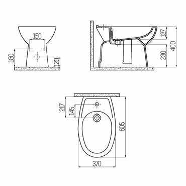 Creavit Sedef Stand Bidet Weiß