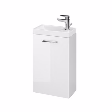 Belvit Lara Unterschrank mit Waschbecken Weiß glänzend (39,2x59x21,5cm)