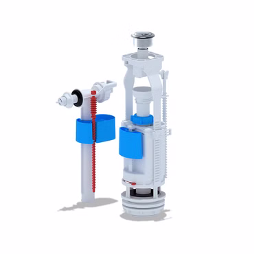 Belvit WC Spülventil 3/8" Anschluss seitlich Verchromt Eco- Spültaste höhenverstellbar 290-410 mm