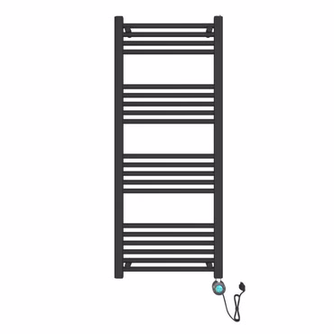 Badheizkörper Handtuchheizkörper elektrisch 230V Schwarz Matt 1200 x 500 (HxB)-700W