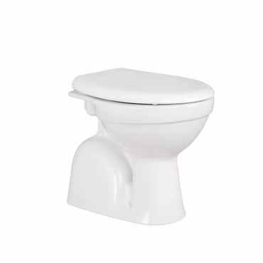Belvit Dusch WC mit Bidet Funktion – Standtoilette aus Sanitärkeramik mit Taharet, senkrechtem Bodenabgang, Hygienedusche und Softclose WC-Deckel