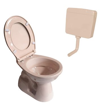 Belvit Stand WC Bahama Beige mit Softclose-Deckel und Spülkasten