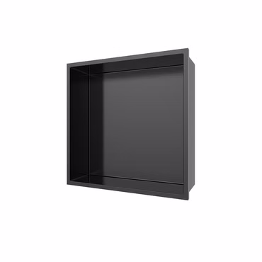 Aloni Wandnische Edelstahl grau gebürstet rostfrei 305x305x100mm
