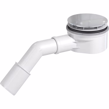 PREVEX Showerloc flache Ablaufgarnitur mit Siphon für Duschkabinen 90 mm aus recyceltem Kunststoff