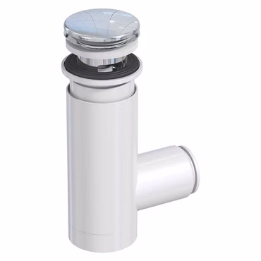 PREVEX Easyclean Siphon mit verchromtem Pop-Up für Waschbecken | aus recyceltem Kunststoff