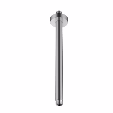 Brausearm Wandarm Duschkopfarm Deckenanschluss Grau gebürstet 1/2" 30 cm