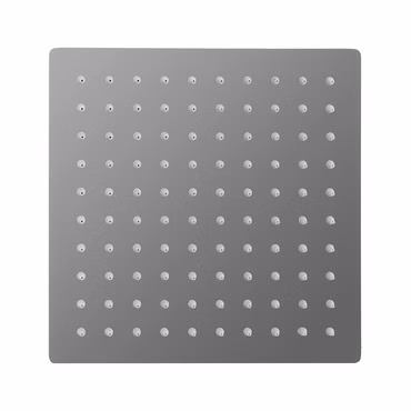 Aloni Regendusche Kopfbrause Quadrat grau gebürstet 30 x 30 cm