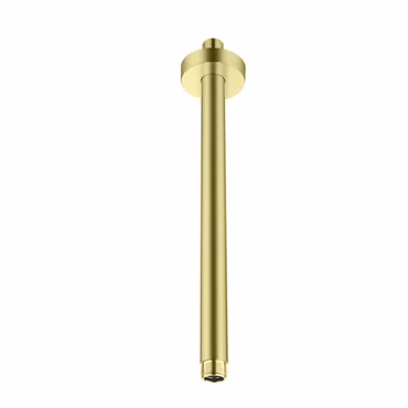 Brausearm Wandarm Duschkopfarm Deckenanschluss Gold gebürstet 1/2" 30 cm