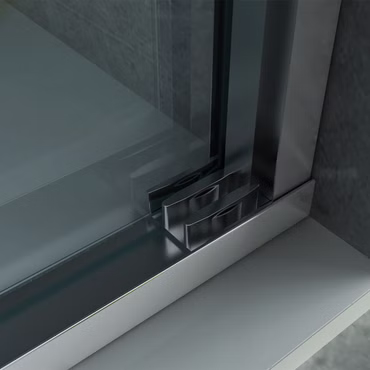 Aloni Nischentür 3-teilig 100x200 cm – Duschglas mit Schiebetüren, 8 mm ESG Sicherheitsglas, Nanobeschichtung, Duschtür