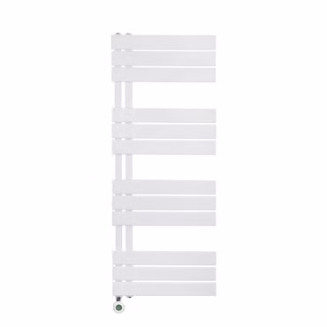 Elektrischer Handtuchheizkörper Paneel Anschluss links weiß 1200x500 (HxB) 593W
