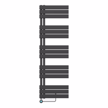 Elektrischer Badheizkörper Paneel Anschluss links schwarz 1600x500 (HxB) 755W