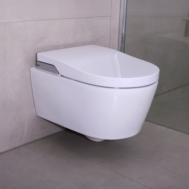 Roca Inspira In-Wash Wand-Dusch-WC mit WC-Sitz weiß