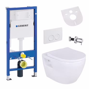 Hänge Dusch Wand WC Taharet Toilette Absperrventil passend für Geberit UP100 Vorwandelement