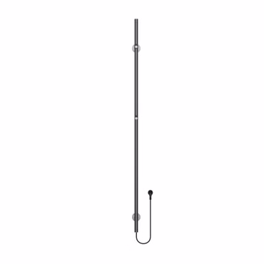 BELRAD Handtuchwärmer elektrisch Einzelrohr 60W Ø2,5 cm 150x6,3x12,7 cm Metallic-Schwarz
