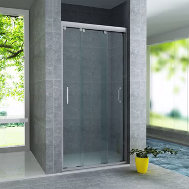 BELVIT Duschabtrennung 3 Schiebetüren 8mm ESG Glas Nano 140x200 cm