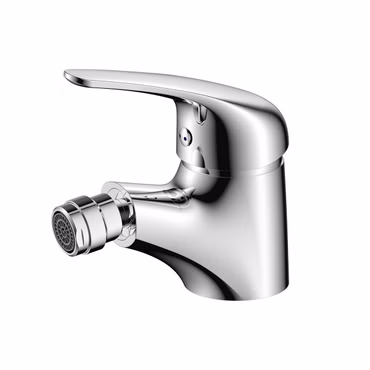BELVIT Bidet Mischarmatur Chrom Einhebelgriff Aufbaumontage mit schwenkbarer Düse